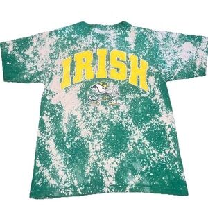 Notre Dame Fighting Irish Women’s Short Sleeve T-Shirt Small Green Acid Wash